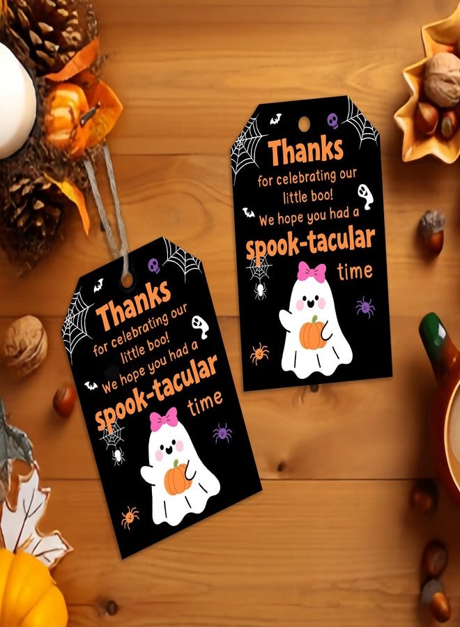 Fleure Esme 50 Pcs Halloween Tags with String for Treat Bags – You've Been Booed Gift Tags, Little Boo Thank You Tag, Ghost Favor Tags for Candy Bags, Baby Shower Favors,Halloween Party Supplies - Image 3